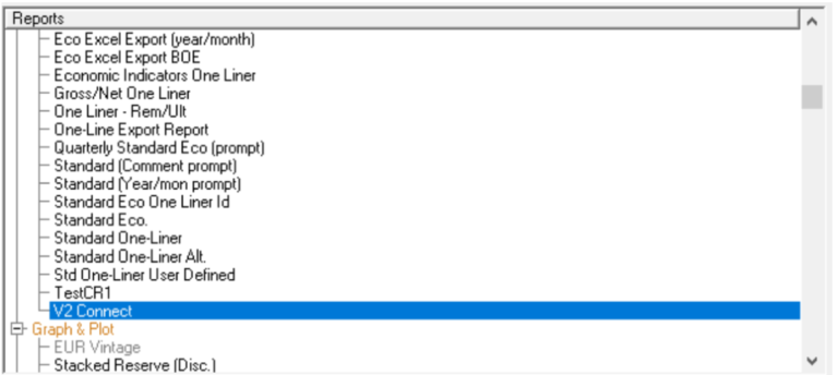 PHDwin V2.11.1 Screenshot showing reports options